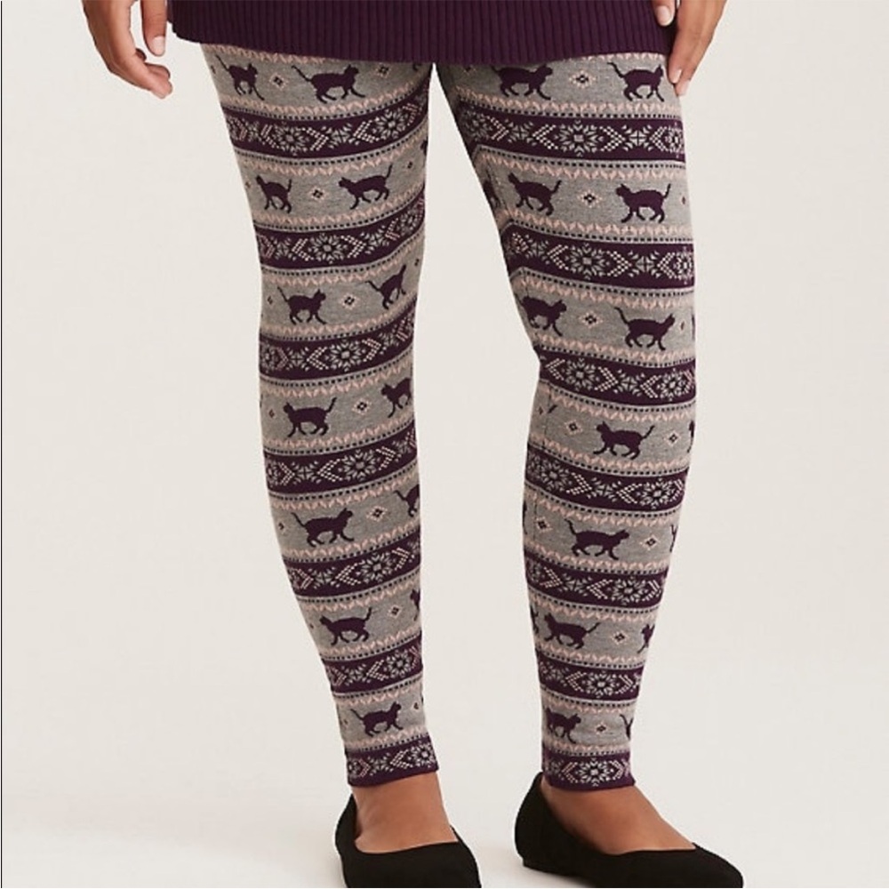 Torrid Fair Isle Cat Knit Sweater Leggings